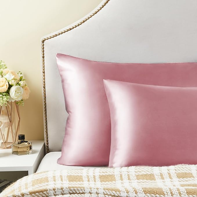 BEDELITE Satin Pillowcase for Hair and Skin, Super Soft Similar to Silk Pillow Cases 4 Pack with Envelope Closure, Cooling Pillowcases for Women Men (20"x30" Queen Size, Nostalgia)