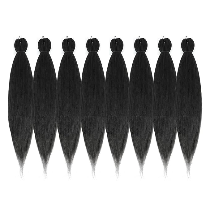 Pre-stretched Braiding Hair - 30 Inch 8 Packs Dark Brown Super Long Braiding Hair For Twist or Box Braids, Yaki Texture Hot Water Setting Synthetic Braiding Hair Extensions (30 Inch, #2-8P)