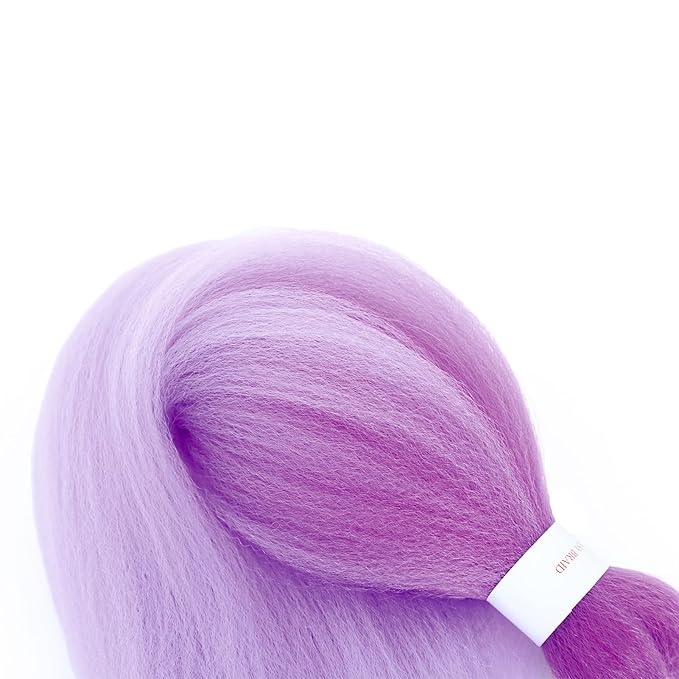 Ombre Purple Braiding Hair Pre Stretched 24 Inch 3 Packs Light Lavender braiding hair Purple to Braiding Hair for Box Braids Twists Locs Soft Yaki Texture Hot Water Setting (#Purple/Light Purple)