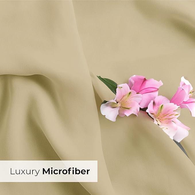 King Pillow Cases Set of 4 - Ultra Soft Hotel Quality Pillowcase Covers - Comfy, Cozy & Wrinkle Free - Shrinkage, Stain and Fade Resistant - Machine Washable Pillow Protectors - 4 Piece Set - Cream