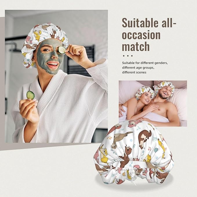 Silk Bonnet for Sleeping, Satin Hair Bonnets, Soft Elastic Band Silk Sleep Cap, Hair Wrap for Women