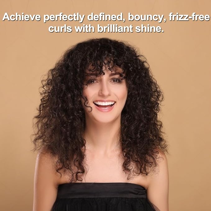 PERFEHAIR Hair Diffuser for Curly Hair, Professional Salon Frizz-Free Fast Blow Dry Diffuser Attachment with 1.57"-2" Nozzle, Black