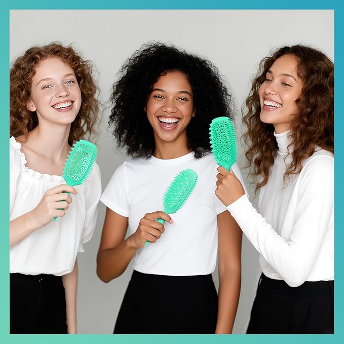 Candy Brush Curl Defining Vented Hair Brush for Effortlessly Detangling Shaping and Styling, Airflow Brush with EdgeLift for All Wet or Dry Hair Types for Women and Girl, Reduce Pulling and Frizzing