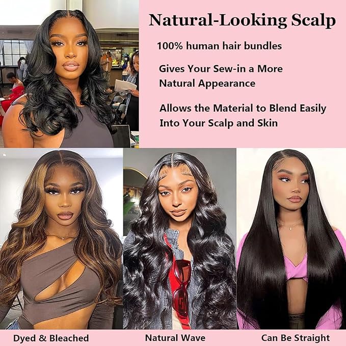 12A Human Hair Bundles with Closure 26 28 30+22 Inch Brazilian Body Wave Bundles Human Hair 100% Unprocessed Virgin 3 Bundle Deals with 5x5 HD Lace Closure