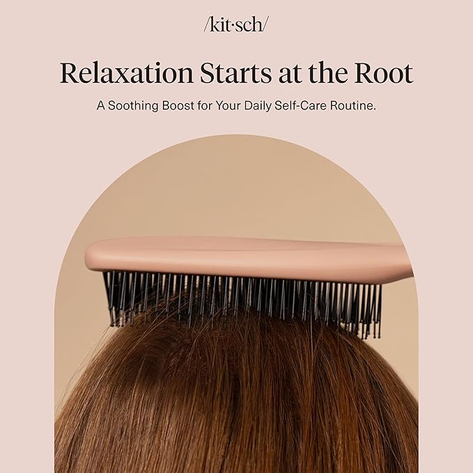 Kitsch Scalp Renewal Brush - Exfoliating & Scalp Massager for Hair Growth, Gentle Head Massage Brush to Remove Buildup, Boost Circulation & Relaxing Head Scrubber for Washing Hair - Terracotta