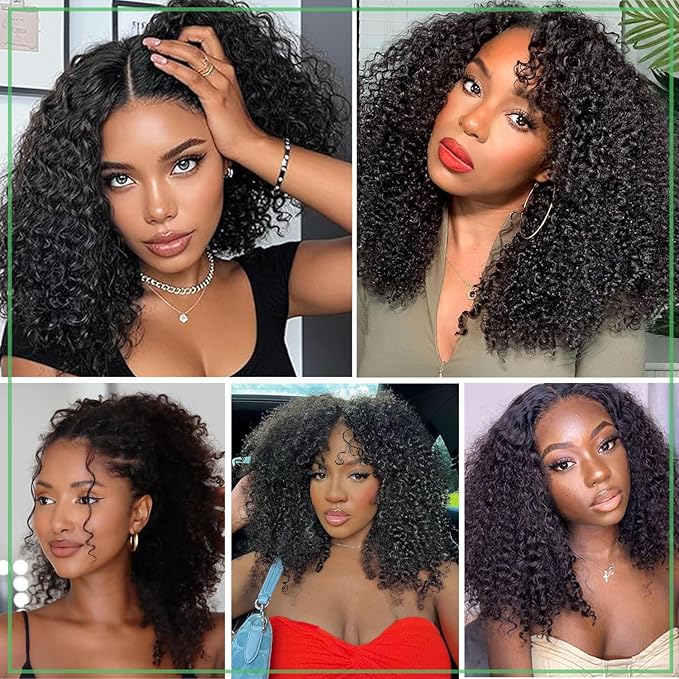 250% Density Kinky Curly Half Wig Human Hair 3 In 1 Seamless Flip Over Glueless Wigs Human Hair With Drawstring Beginner Friendly Headband Wig Wear and Go Wig Human Hair Afro Wig 24inch