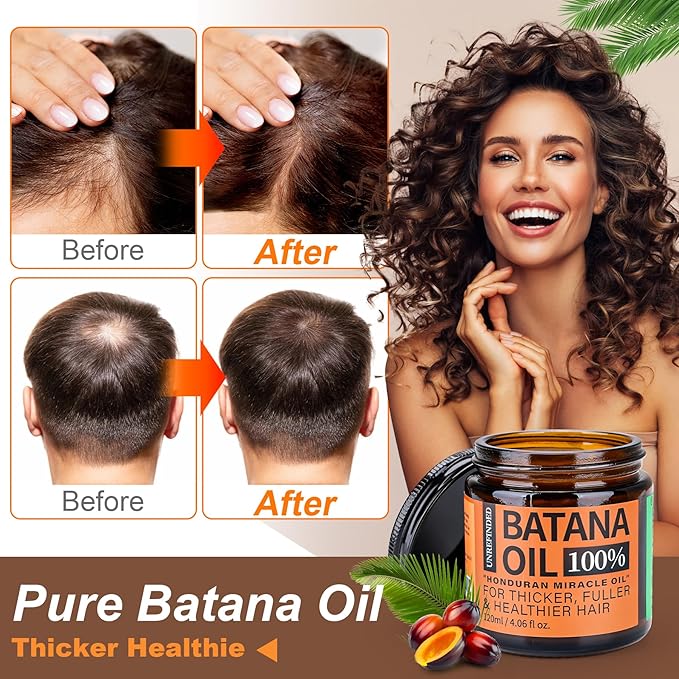 Unrefined Batana Oil for Hair Growth, Dr. Sebi Raw Batana Oil from Honduras, Hair Mask Hair Growth oil with Organic and Natural Ingredients, Espresso Coffee, 4.06 fl oz