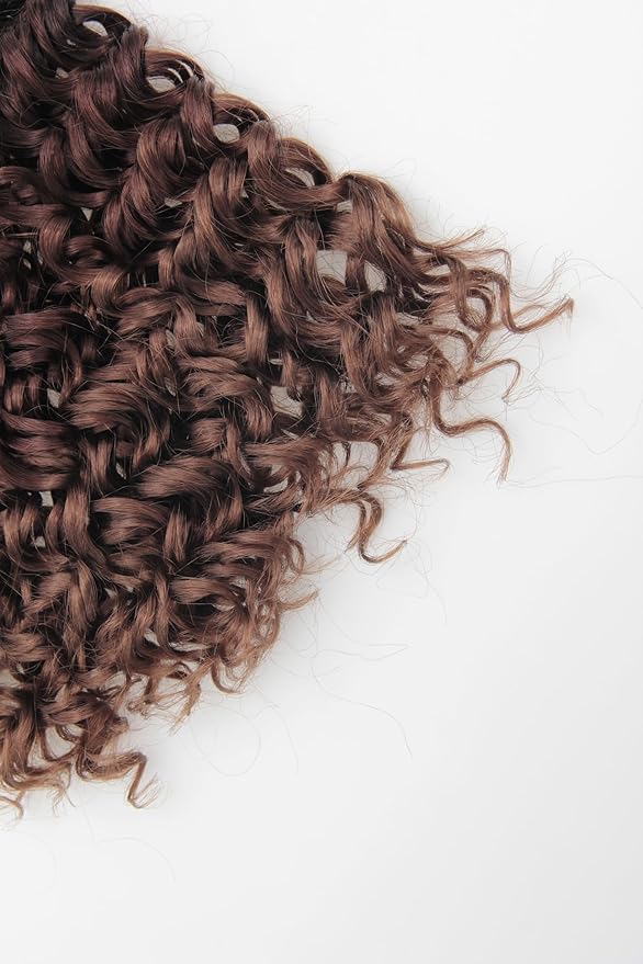 QRHSUKA Curly Crochet Hair GoGo Curl Crochet Hair for Women Deep Wave Braiding Hair Synthetic Bohemian Crochet Braid Water Wave Crochet Hair Extensions (18 inch(Pack of 6), 1B/33/30)