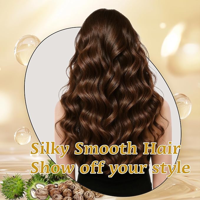 Moisturizing Detangler Spray for women, Curly Hair Detangler Spray with Rice Water, Keratin & Castor Oil - Curl Care Formula for Anti-Breakage, Repairs & Smooths, 6.08 oz