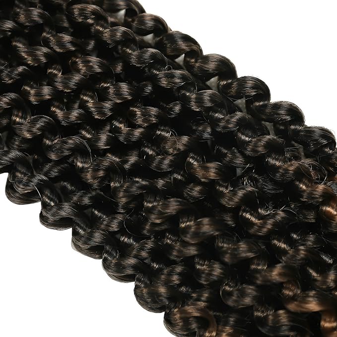 RIHANNAHAIR 7 Packs Passion Twist Hair 12 Inch Pre Looped Water Wave Crochet Hair Spring Twist Bohemian Braids for Black Women