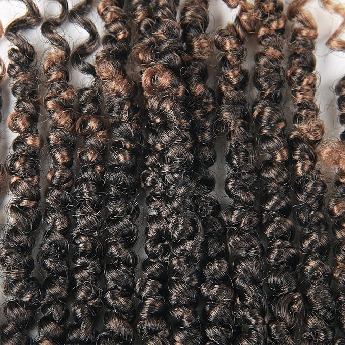 14 Inch 8 Packs/lot Passion Twist Crochet Hair Short Pre Looped Passion Twist Crochet Braids Bohemian Spring Twist Crochet Braiding Hair Curly End Wave Senegalese Twist Hair Extension For Women