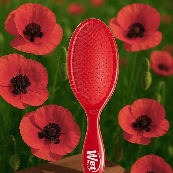Wet Brush Original Detangler - Ultra-Soft Bristles for Effortless, Pain-Free Brushing - Glides Through Wet, Dry, or Damaged Hair - Perfect for Women, Men & All Hair Types - Amazon Exclusive Red