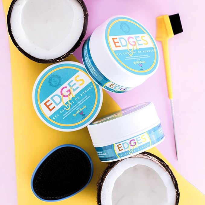 Strong Edge Control for 4c Black Hair with Coconut Oil, Biotin & Castor Oil - Edge Control for Black Hair - Strong Hold Gel for 4c Natural Hair, Long-Lasting Hold that Helps Support Hair Growth 5oz