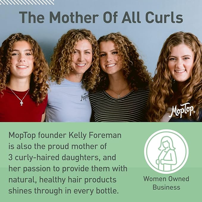 MopTop Curly Hair Treatment Routine - 8 oz Detox Shampoo, Gentle Shampoo, Daily Conditioner, Curly Hair Gel, Moisturizing Lightweight Hold Haircare Bundle