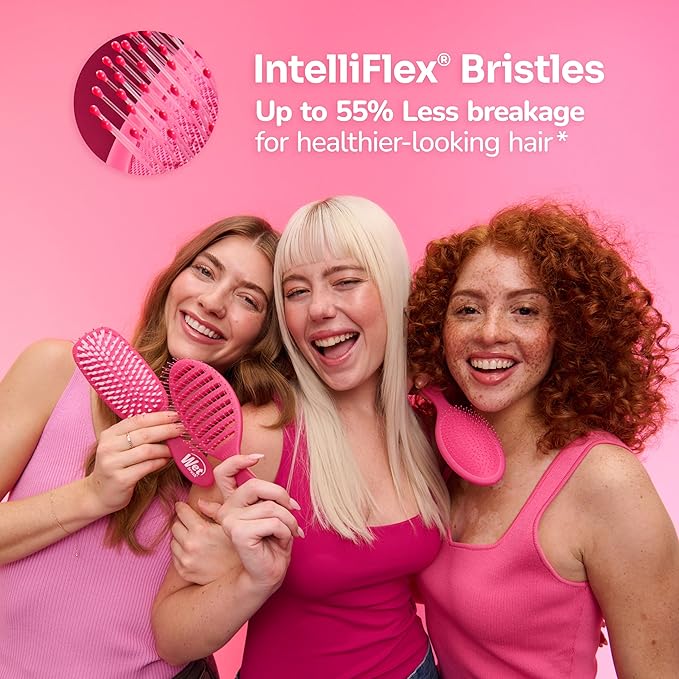 Wet Brush Kids Detangler Hair Brushes - Rainbows - Midi Detangling Brush With Ultra-Soft IntelliFlex Bristles Glide Through Tangles With Ease - Pain-Free Comb For All Hair Types (Pack of 2)