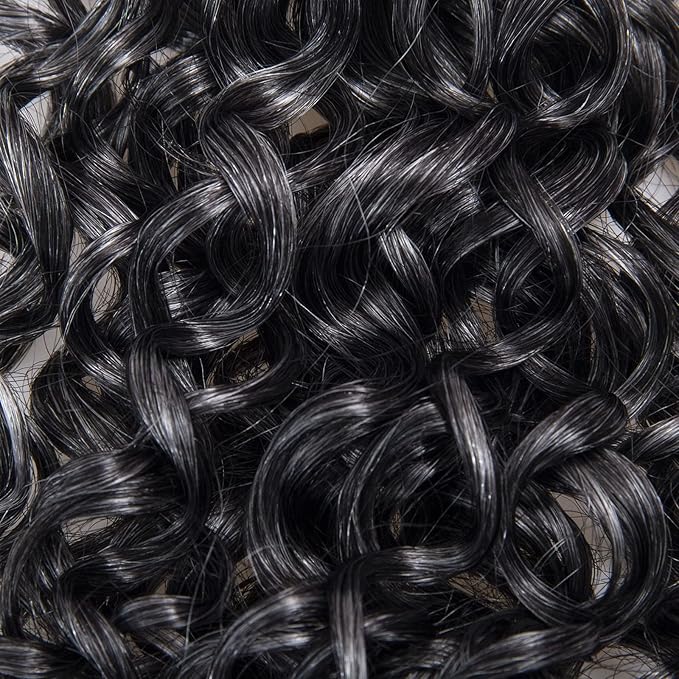 6 Packs Curly Crochet Hair for Women 18 Inch GoGo Curl Crochet Hair Water Wave Synthetic Hair Extensions (18 inch(Pack of 6), T1B/Grey)