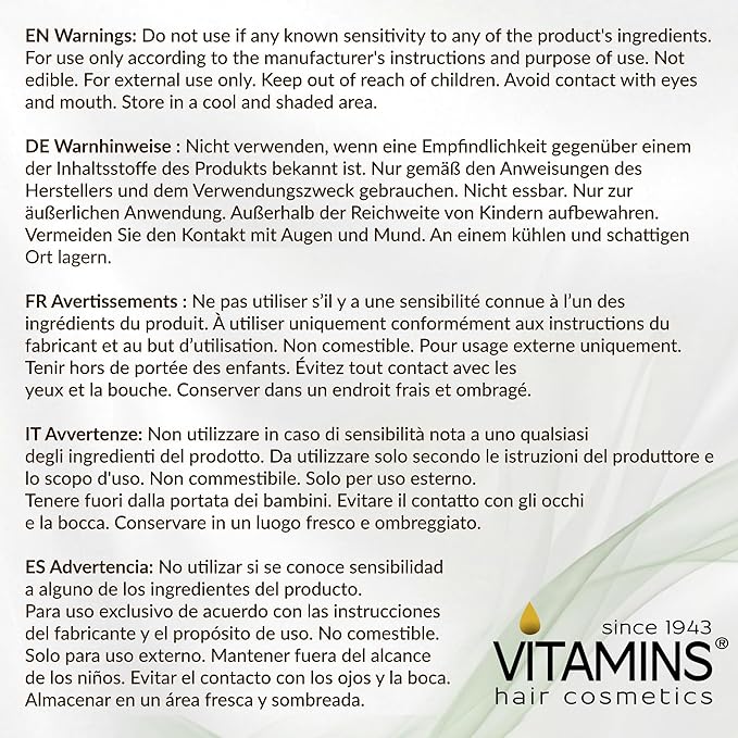 VITAMINS hair cosmetics Keratin Hair Mask - Protein Repair Keratin Treatment - Deep Conditioner for Dry, Damaged, Curly, Straight & Frizzy Hair with Biotin, Collagen & Castor Oil - 13.5 Fl Oz