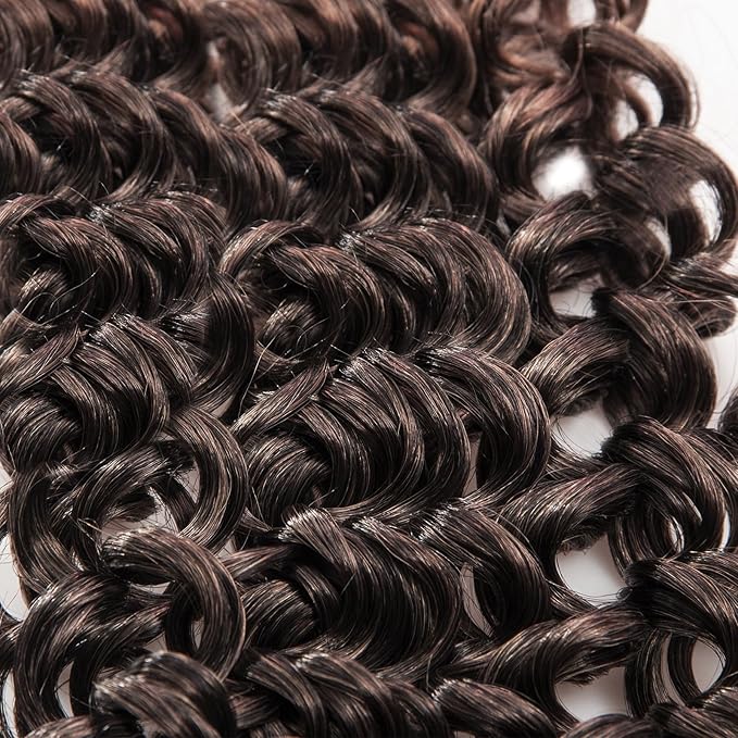 YXCHERISHAIR Curly Crochet Hair GoGo Curl Crochet hair for Women Deep Wave Braiding hair,Synthetic Bohemian Crochet Braid Water Wave Crochet hair Extensions(8Packs, 28Inch,1B/30)