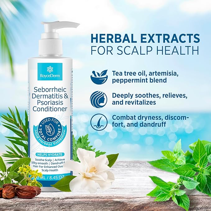 Roycederm Seborrheic Dermatitis & Psoriasis Face Cream – Steroid-Free Moisturizer for Redness, Flaking & Sensitive Skin – Face, Scalp & Body Daily Relief – Fragrance-Free, Non-Greasy, 4 oz