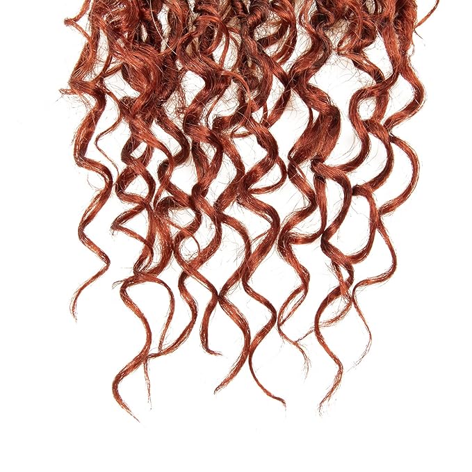 Goddess Locs Crochet Hair 22Inch Curly Faux Locs Crochet Hair,6Packs Pre-looped River Loc BohemianLocs Crochet Braids for Black Women(1B/350, 22inch)