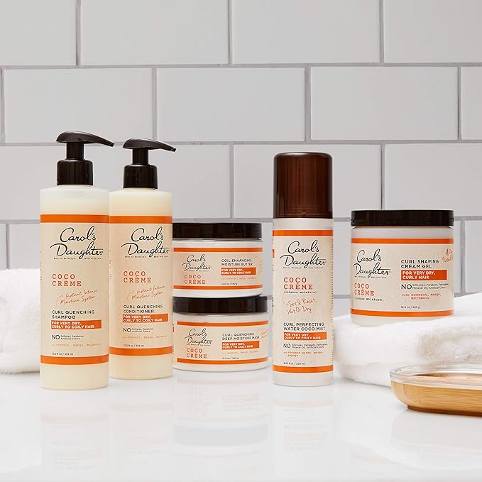 Carol’s Daughter Coco Creme Curl Shaping Cream Gel, with Coconut Oil, Coconut Milk, Hair Gel for Curly Hair , Silicone, Paraben and Mineral Oil Free, For Very Dry Split Ends, 16 Oz