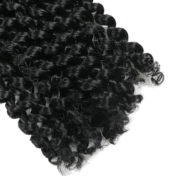 RIHANNAHAIR 7 Packs Passion Twist Hair 12 Inch Pre Looped Water Wave Crochet Hair Spring Twist Bohemian Braids for Black Women