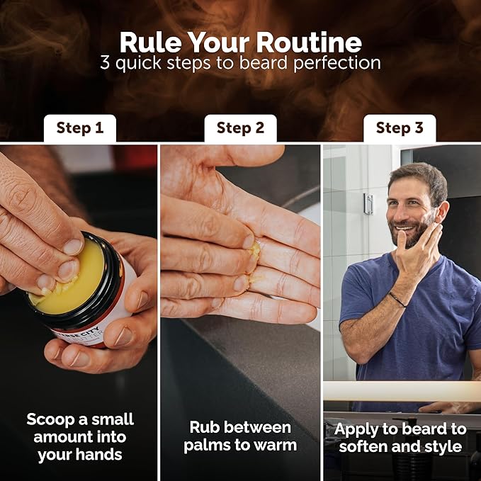 Detroit Grooming Co. Beard Butter for Men | Softens, Thickens & Hydrates with Safflower Oil & Shea Butter | Mackinac Scent, 4oz