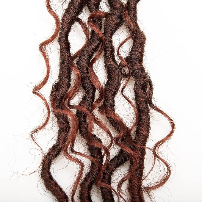 Goddess Locs Crochet Hair 12Inch Crochet Locs,Boho Faux Loc Bohemian Crochet Hair for Black Women 4Packs (1B/350, 12inch)