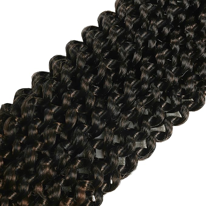 FUTAI Passion Twist Hair 7 Packs 12 Inch Pre Looped Water Wave Crochet Hair Bohemian Braids for Black Women