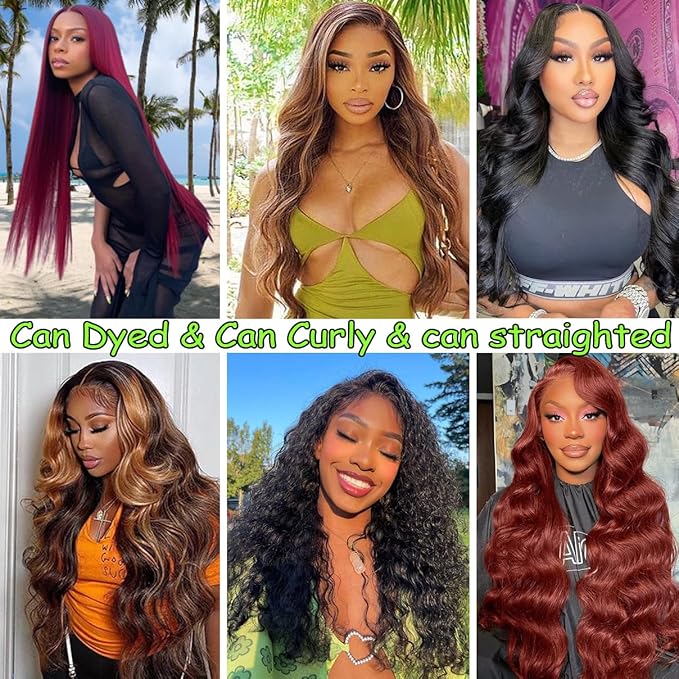 28 Inch Body Wave Lace Front Wigs Human Hair For Black Women 13×6 HD Transparent Lace Front Wig Natural Black Color 180% Density Pre Plucked With Baby Hair