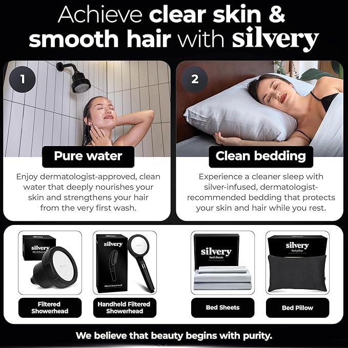 Silver Infused Satin Pillowcases Set – 2 Pack Silky Soft Cooling Pillow Cases with Self-Cleaning Silvery Technology™ for Hygienic Sleep – Better Than Silk for Hair and Skin (King (U.S. Standard))