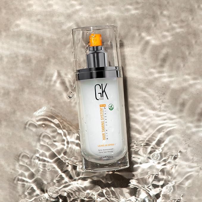 GK HAIR Vegan Leave In Conditioner Spray – Lightweight Detangler Spray For Frizz Control & Heat Protectant for All Hair Types, 120ml