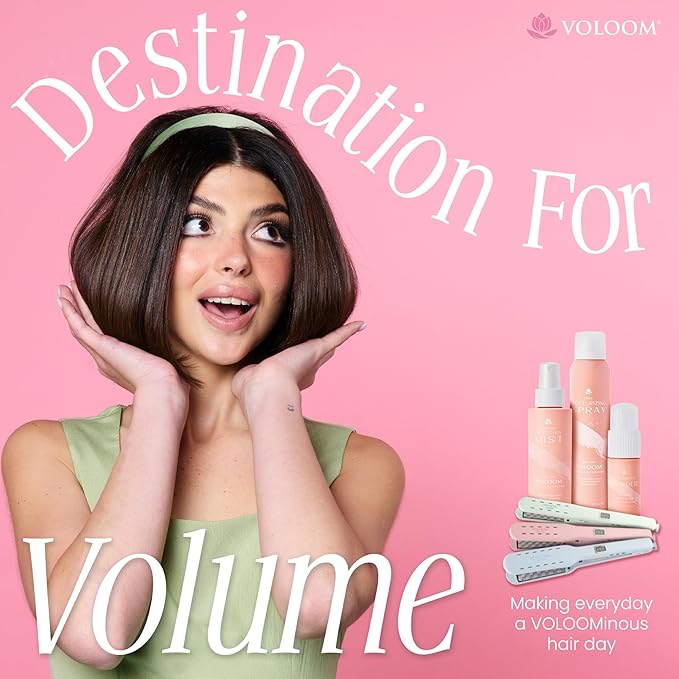 Voloom Rootie 3/4” Inch Professional Volumizing Ceramic Hair Iron | Lasting Hair Volume | for Short Or Thin Hair | Adjustable Temp | Auto Shut-Off