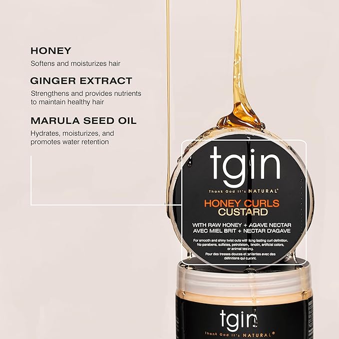 Thank God It's Natural Honey Curls Custard - 12 Oz - For Natural, Dry, Curly, Damaged Hair