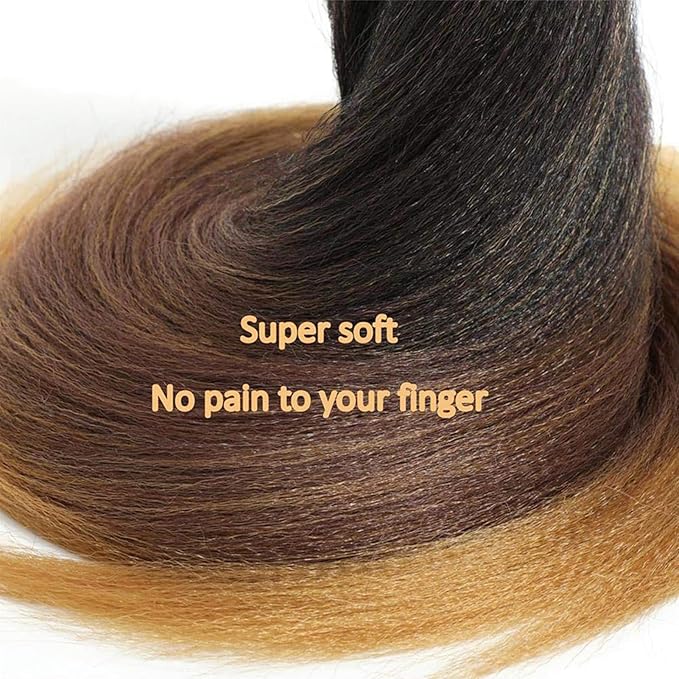 Dorsanee Ombre Braiding Hair Pre Stretched 20 Inch 6 Packs Braiding Hair Extensions for Crochet Box Braids Twists Locs Hair Itch Free Soft Yaki Texture Hot Water Setting (20inch,#1B/30/27)