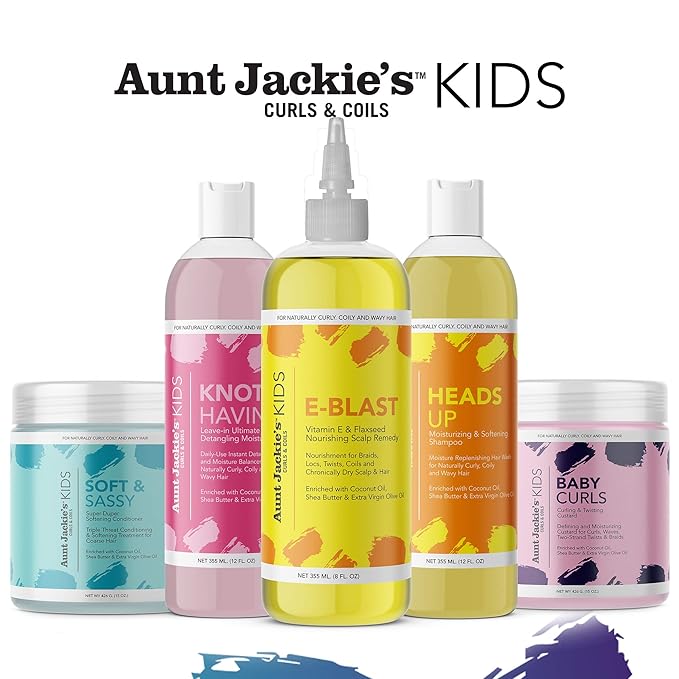 Aunt Jackie's Kids Baby Curls, Moisture Rich Curling and Twisting Custard for Naturally Curly, Coily and Wavy Hair, 15 oz