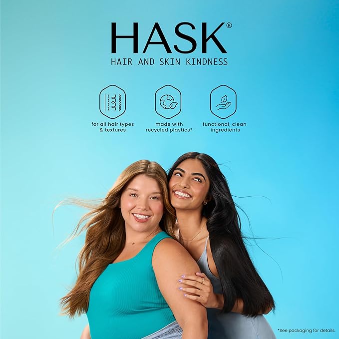 HASK Beyond Moisture Recovery Mask with Shea Butter & Banana Extract for Wavy, Curly, Coily & Kinky Hair, Softens, Moisturizes, Prevents Damage, Vegan, Sulfate-Free, Cruelty-Free – 8 fl oz