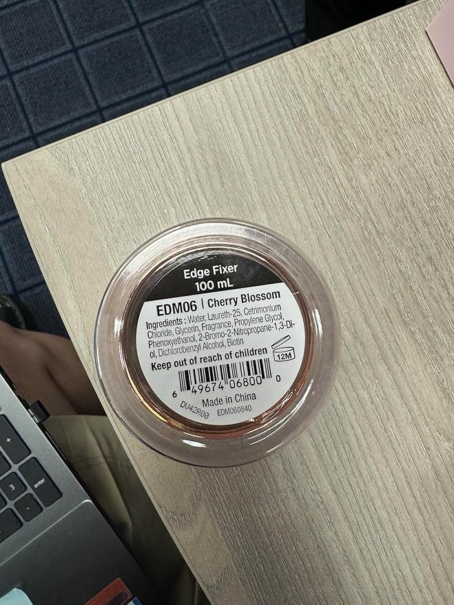 Red by Kiss Edge Fixer Hair Shine Gel, 24 Hour Max Hold, Non-Flaking, Biotin B7 Infused, Natural Styling, Professional Edge Control Wax, Perfect for Braiding (Cherry Blossom)