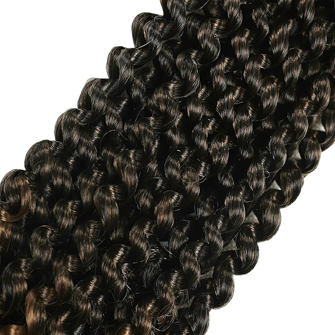 FUTAI Passion Twist Hair 7 Packs 12 Inch Pre Looped Water Wave Crochet Hair Bohemian Braids for Black Women