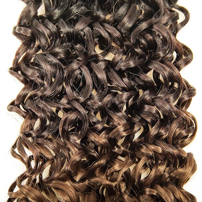 YXCHERISHAIR 8 Packs Curly Crochet Hair GoGo Curl Crochet hair for Women Deep Wave Braiding hair,Synthetic Bohemian Crochet Braid Water Wave Crochett hair Extensions (18inch,C16)