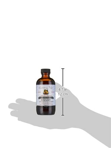 Sunny Isle Rosemary Jamaican Black Castor Oil 4oz | Hair Growth Treatment | For Scalp & Acne-Prone Skin | Hot Oil Application
