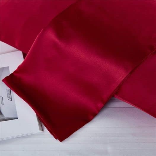 Red Silk Pillow Cases for Hair and Skin Made in USA, 100% Mulberry Silk Pillowcase for Women, King Size with Zipper, Organic, Cooling, Anti Acne, Anti Wrinkle, 1 Pc 20"x36" (King, Red)