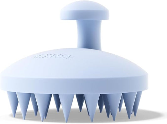 SXNSE - Revive Silicone Scalp Massager, Arctic - Manual Hair & Scalp Scrubber for Dandruff, Buildup, Itch, & Hair Growth - Soft Exfoliating Silicone Bristles for Wet & Dry Hair, Flake-Free Finish