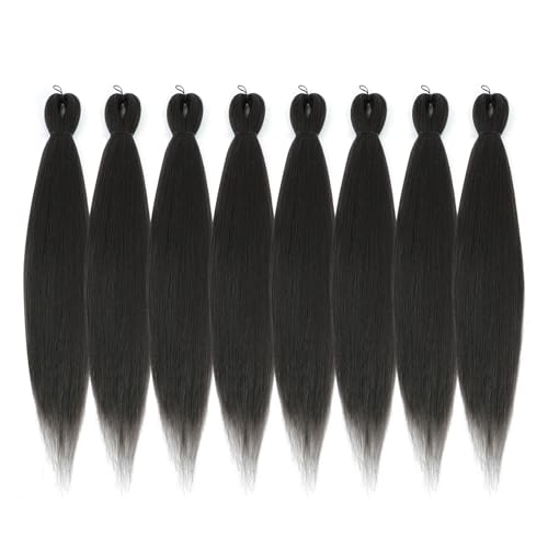 Pre-stretched Braiding Hair - 28 Inch 8 Packs Light Brown Super Long Braiding Hair For Twist or Box Braids, Yaki Texture Hot Water Setting Synthetic Braiding Hair Extensions (28 Inch, #4-8P)