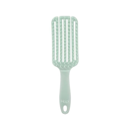 Cricket Hapi De-Knot Delight Detangler Brush Smedium - Featuring 100+ Soft Bristles, Soft, Flexible, and Gentle Design, 3 Adjustable Hair Rows for All Hair Types, and Compact Brush Head - Light Green