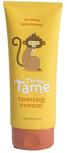 T is for Tame - Hair Taming Cream for Kids, All-Natural for Frizz & Flyaways, Coconut Oil, Leave-in Cream for Babies & Toddlers, Straight or Curly