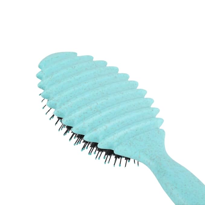 Curly Hair Brush, Detangling Brush for Curly Hair, Shaping and Defining Curls Brushes for Women, Anti-Frizz, Double-Sided Design, Sustainable Wheat Straw Handle & Nylon Bristles