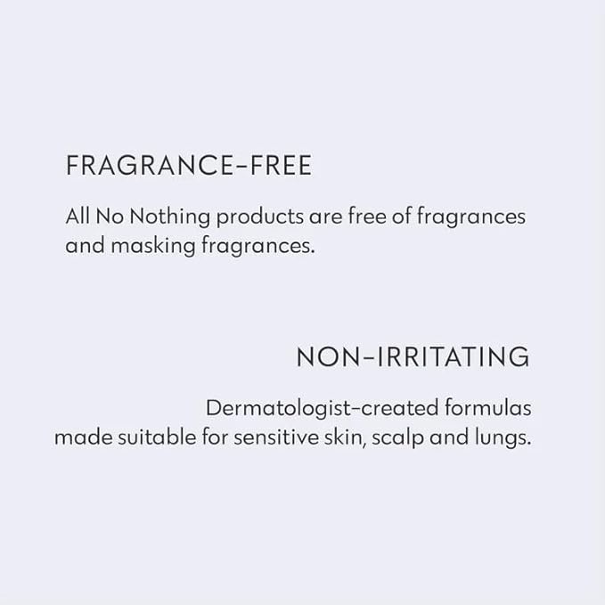 No nothing Sensitive Moisture Shampoo - Moisturizing Shampoo for Women - for All Hair Types - Unscented, Fragrance Free & Hypoallergenic for Sensitive Scalp - Cruelty free & Vegan - 2 Fl Oz