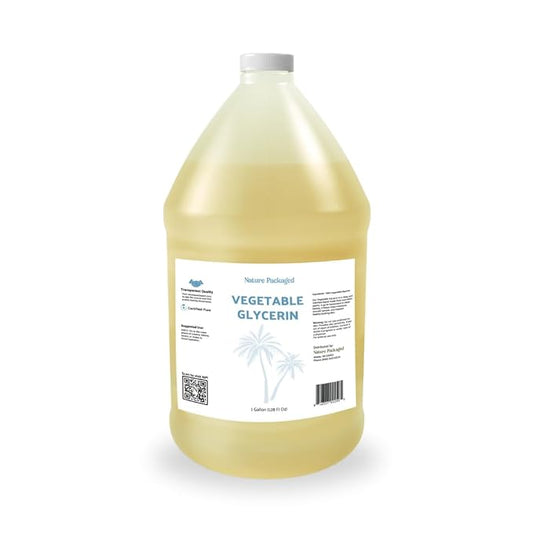 Vegetable Glycerin Oil - 100% Pure Plant Based Glycerol for DIY Skincare, Hair Care, Soap Making & Cosmetics - Vegan Moisturizing Humectant for Lotions & Creams - USP Grade 1 Gallon