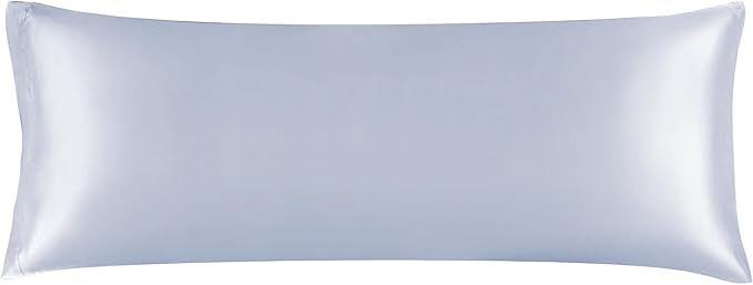 BEDELITE Satin Body Pillow Cover, Super Soft and Cooling Body Pillow Pillowcase for Hair and Skin, Breathable Silky Full Long Pillowcase Cover(20"x54", Evening Haze)
